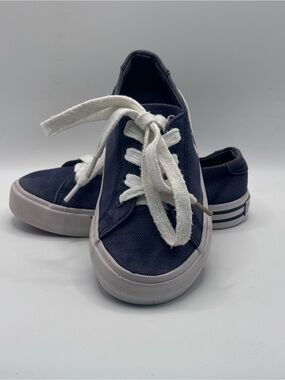 POLO Ralph Lauren Toddler’s Navy Sneakers Canvas Lace-Up, Polo Logo, Sz 8.5